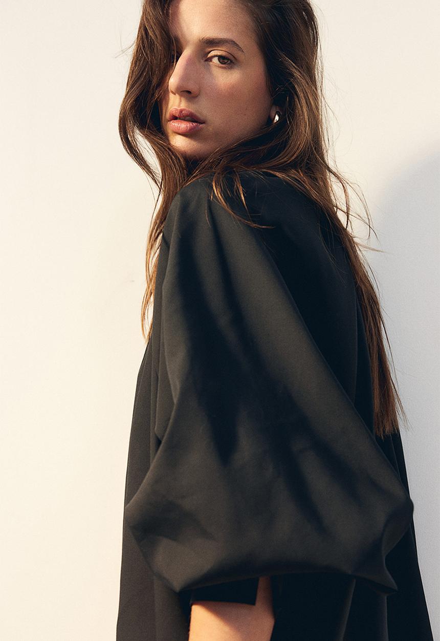H&M - Oversized tie-detail dress - black