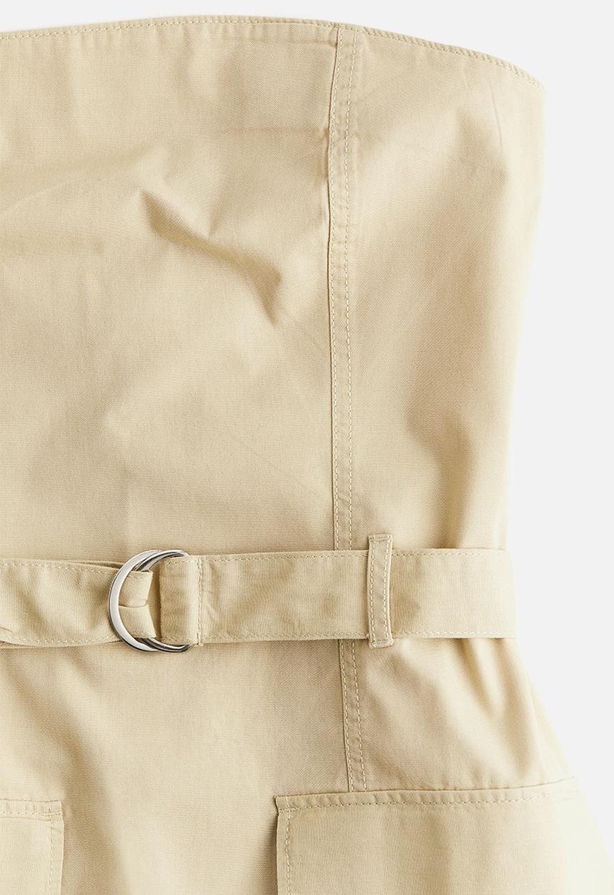 H&M - Bandeau utility dress - light beige