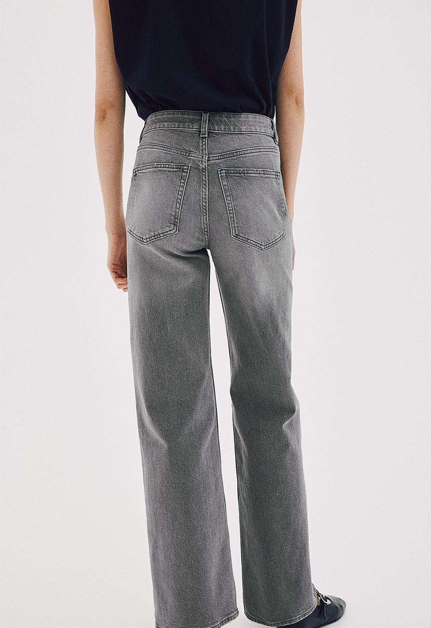 H&M - Wide high jeans - grey