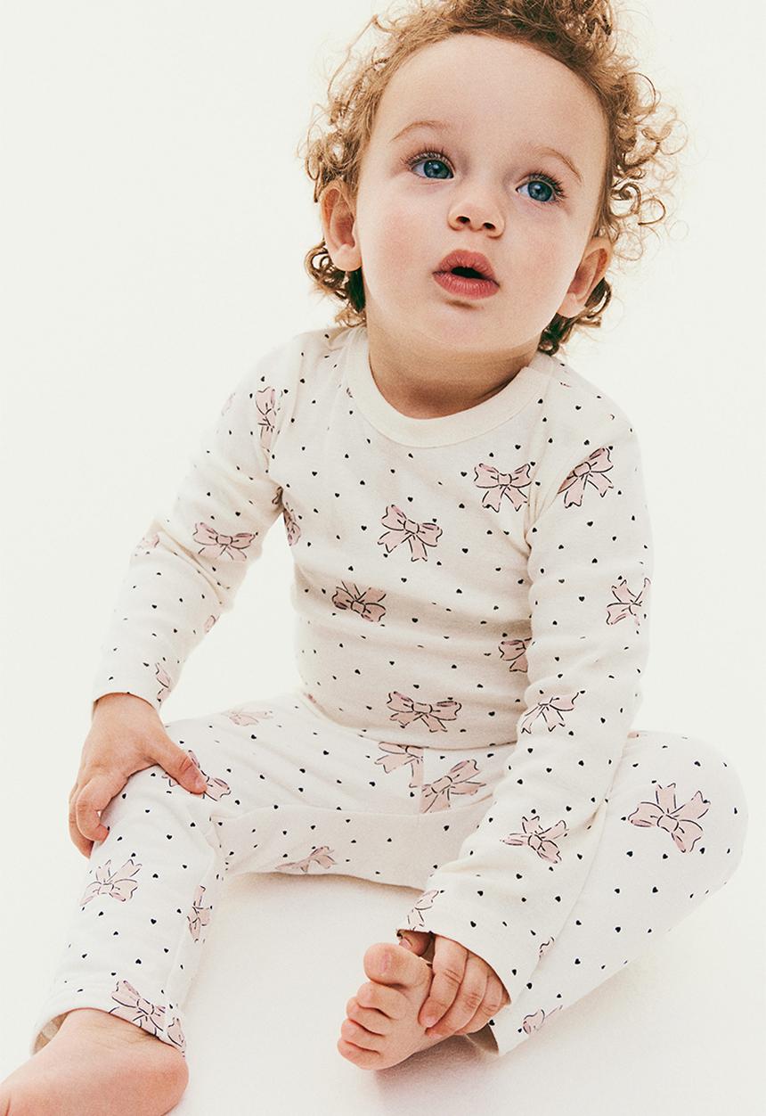 H&M - Cotton leggings - white bows