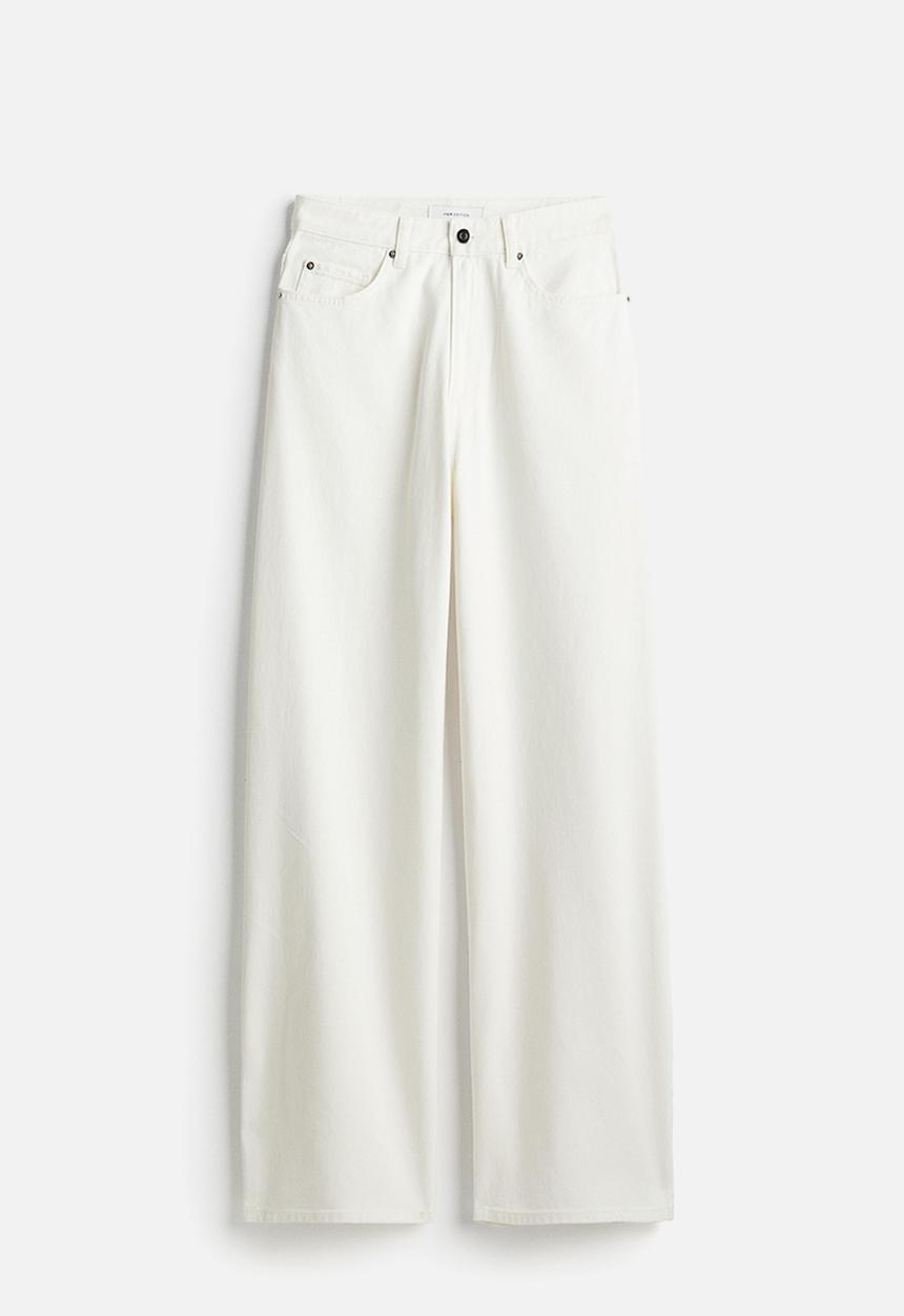 H&M - Wide regular jeans - white