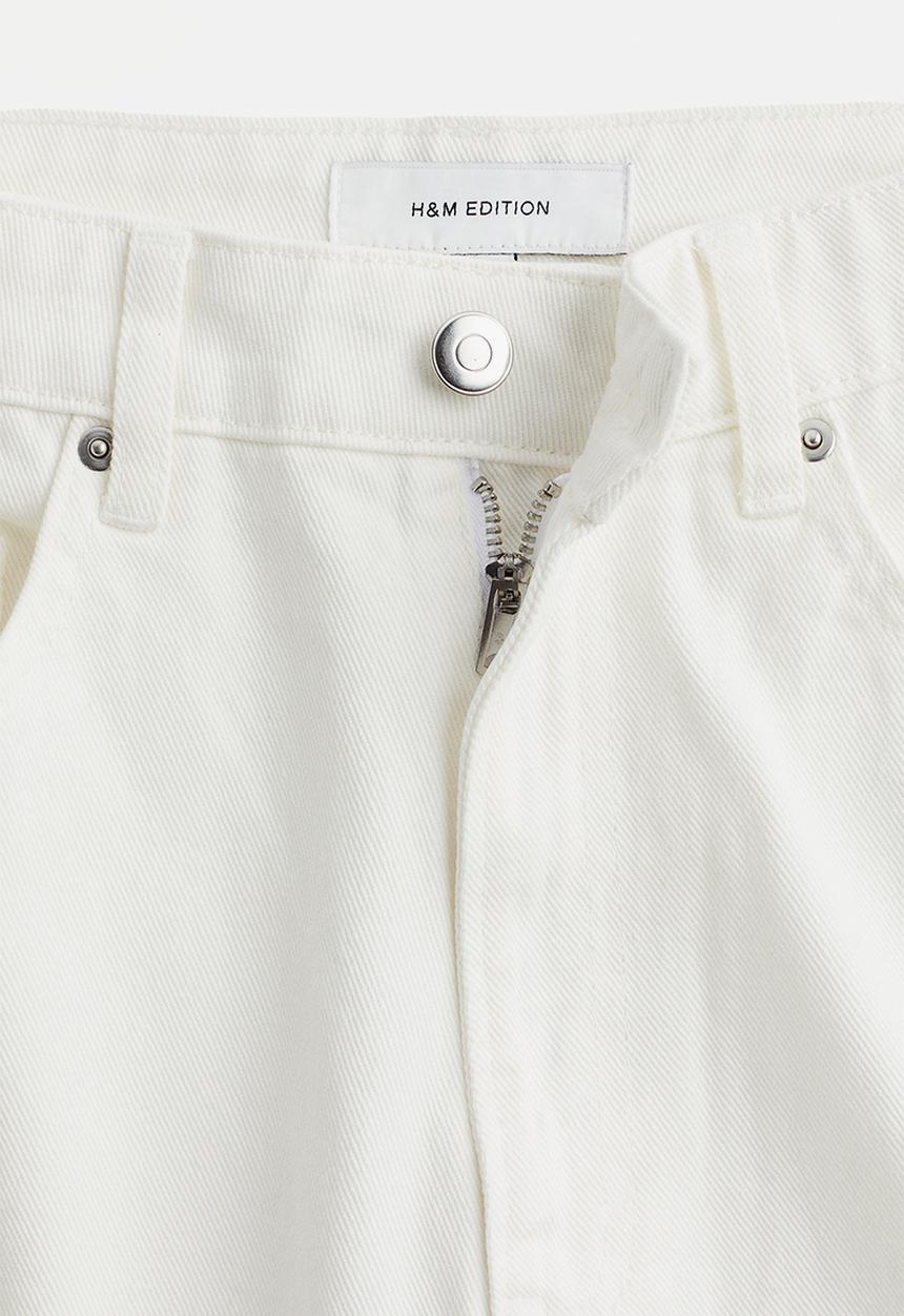 H&M - Wide regular jeans - white