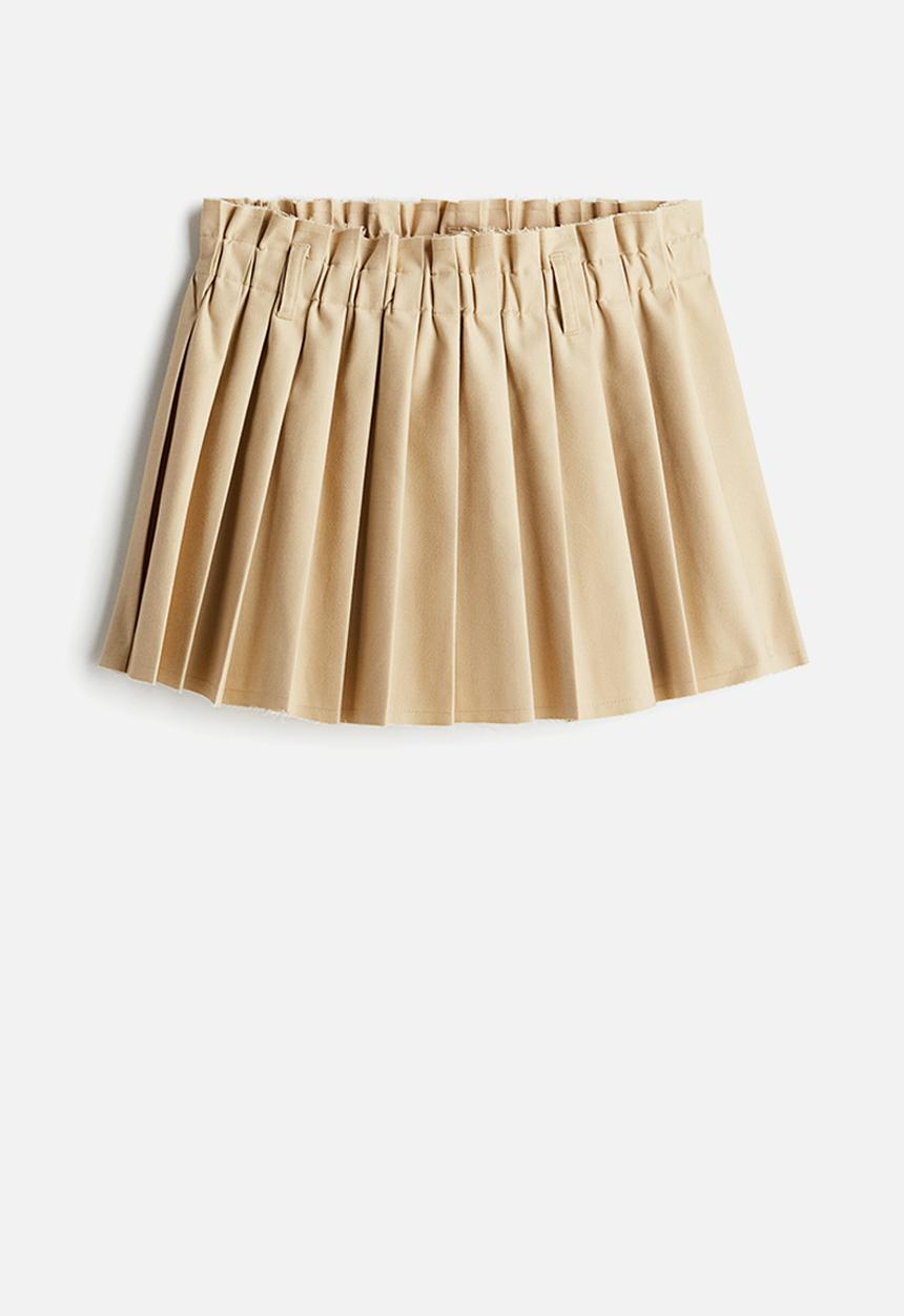 H&M - Pleated mini skirt - beige