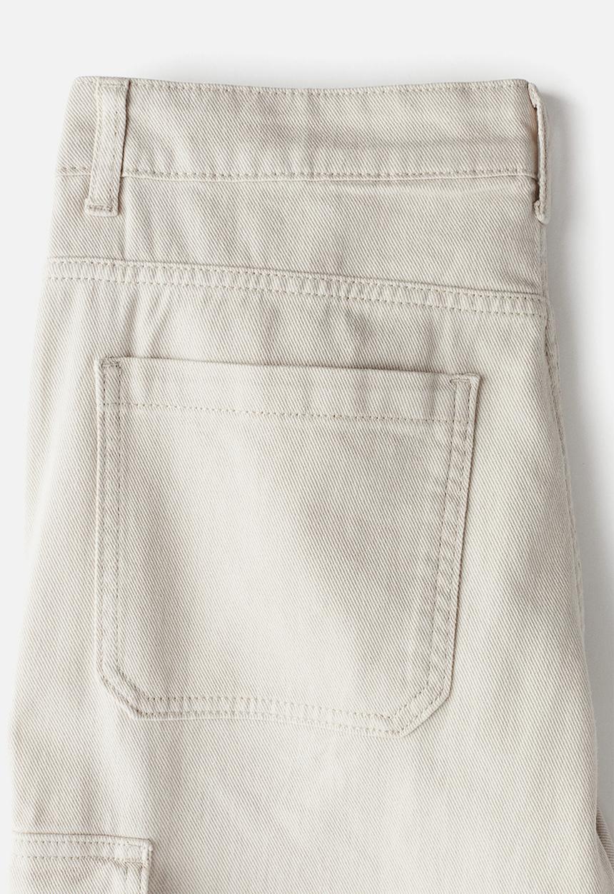 H&M - Wide cargo trousers - light beige
