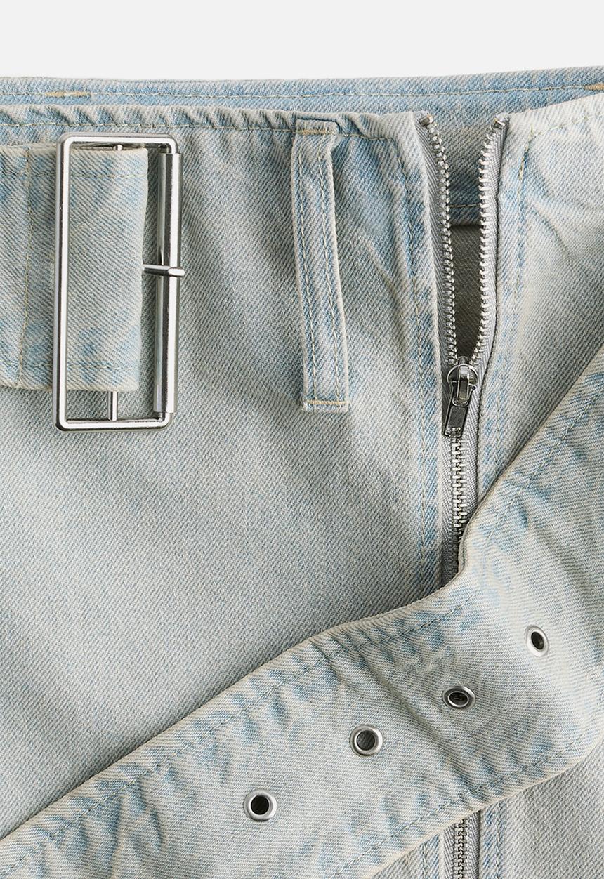 H&M - Denim mini skirt - pale denim blue