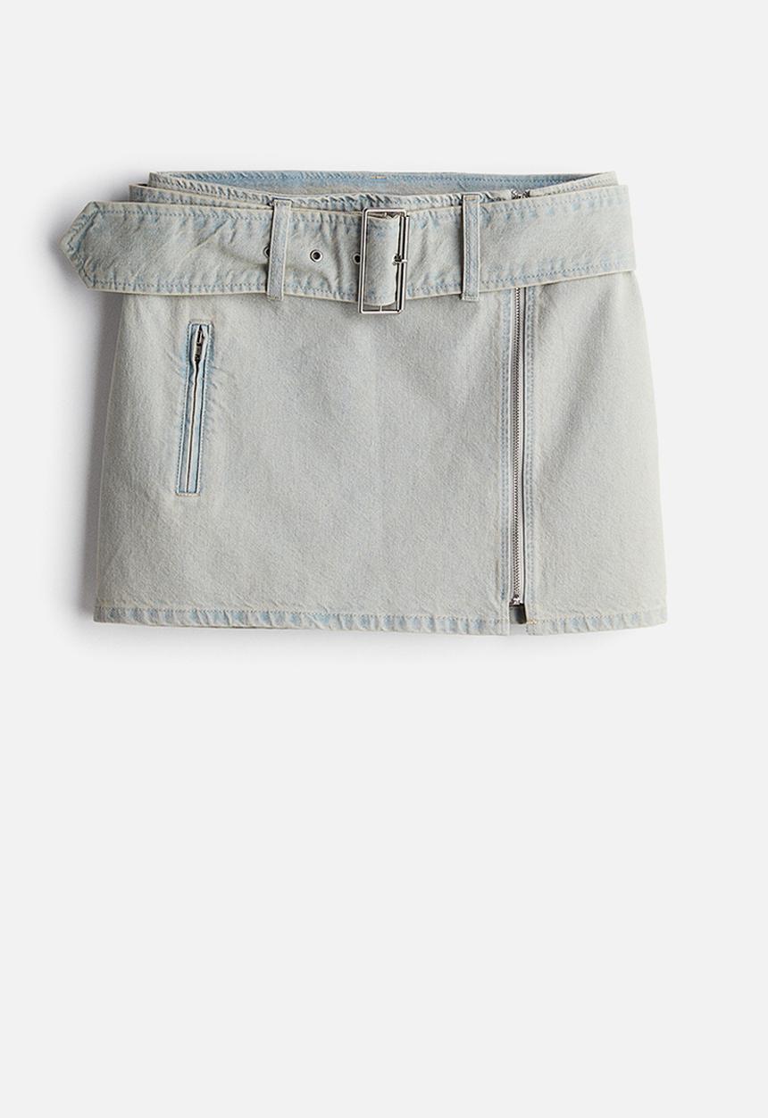 H&M - Denim mini skirt - pale denim blue