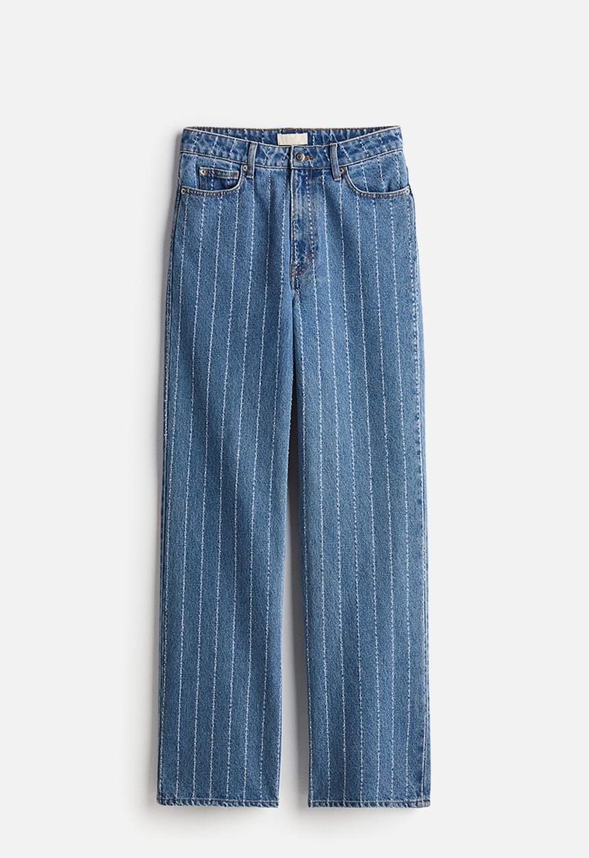 H&M - Crease-leg denim trousers - blue,multi