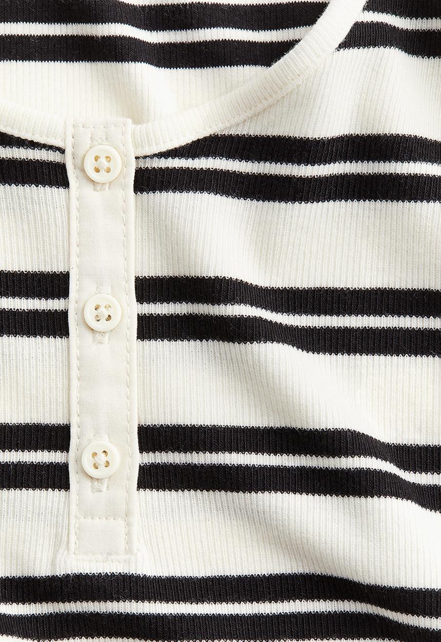 H&M - Henley top - white