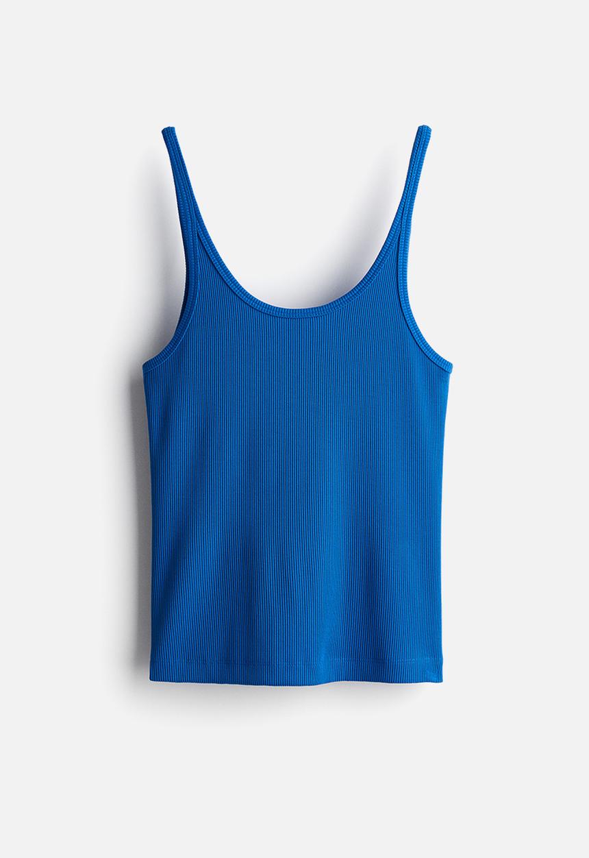 H&M - Ribbed vest top -  bright blue