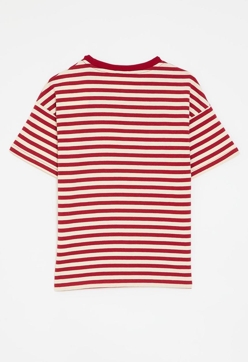 Pop Candy - Striped tee - red & white