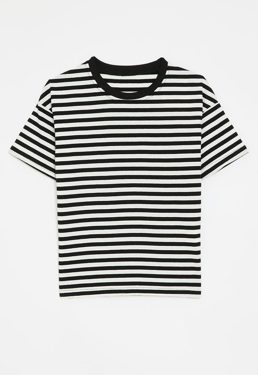 Pop Candy - Striped tee - black & white