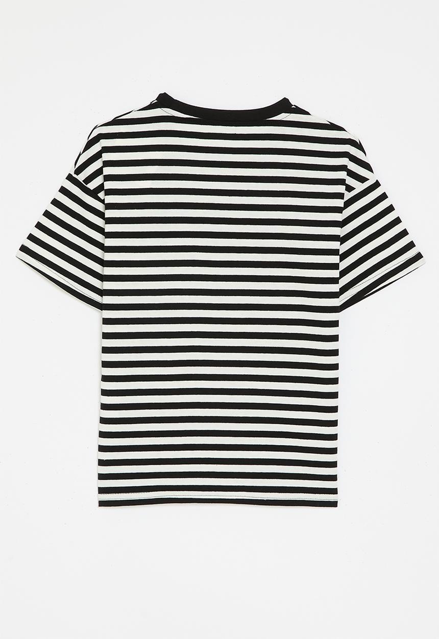 Pop Candy - Striped tee - black & white
