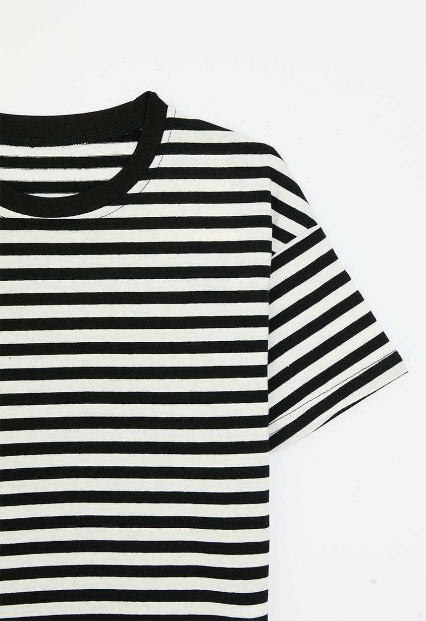 Pop Candy - Striped tee - black & white