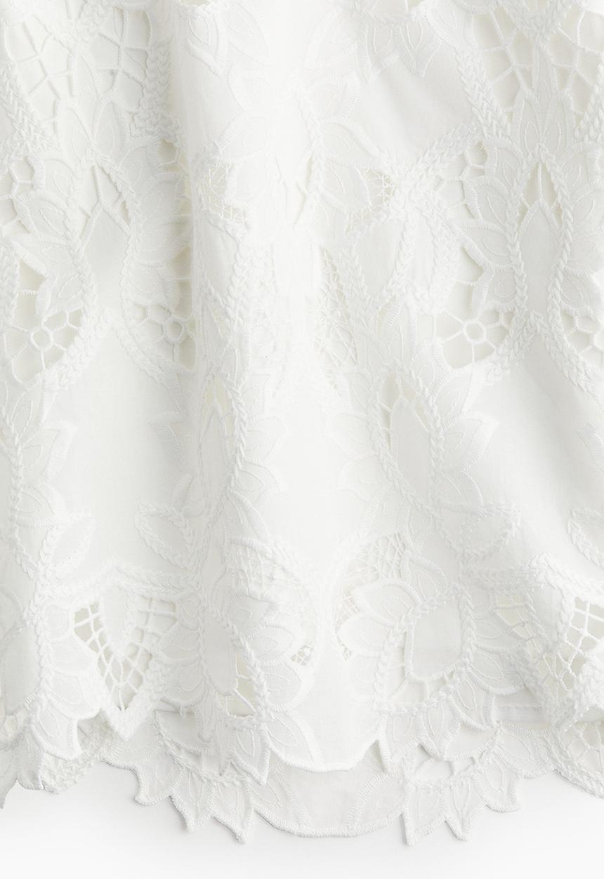 H&M - Broderie anglaise vest top - white
