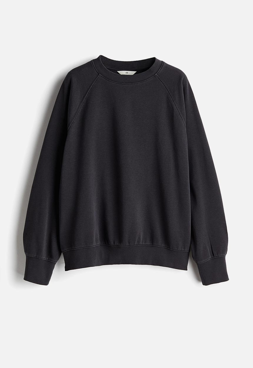 H&M - Raglan-sleeved sweatshirt - dark grey