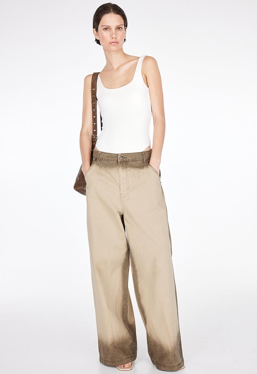H&M - Low-back thong body - cream