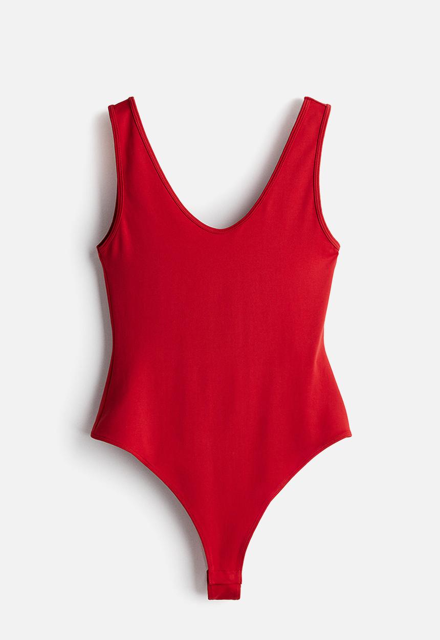 H&M - Jersey thong body - red