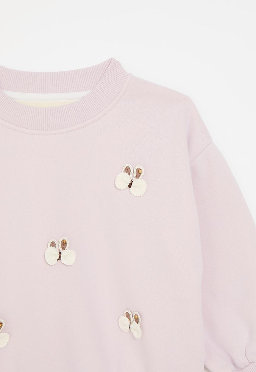 Pop Candy - Applique sweat top-lilac