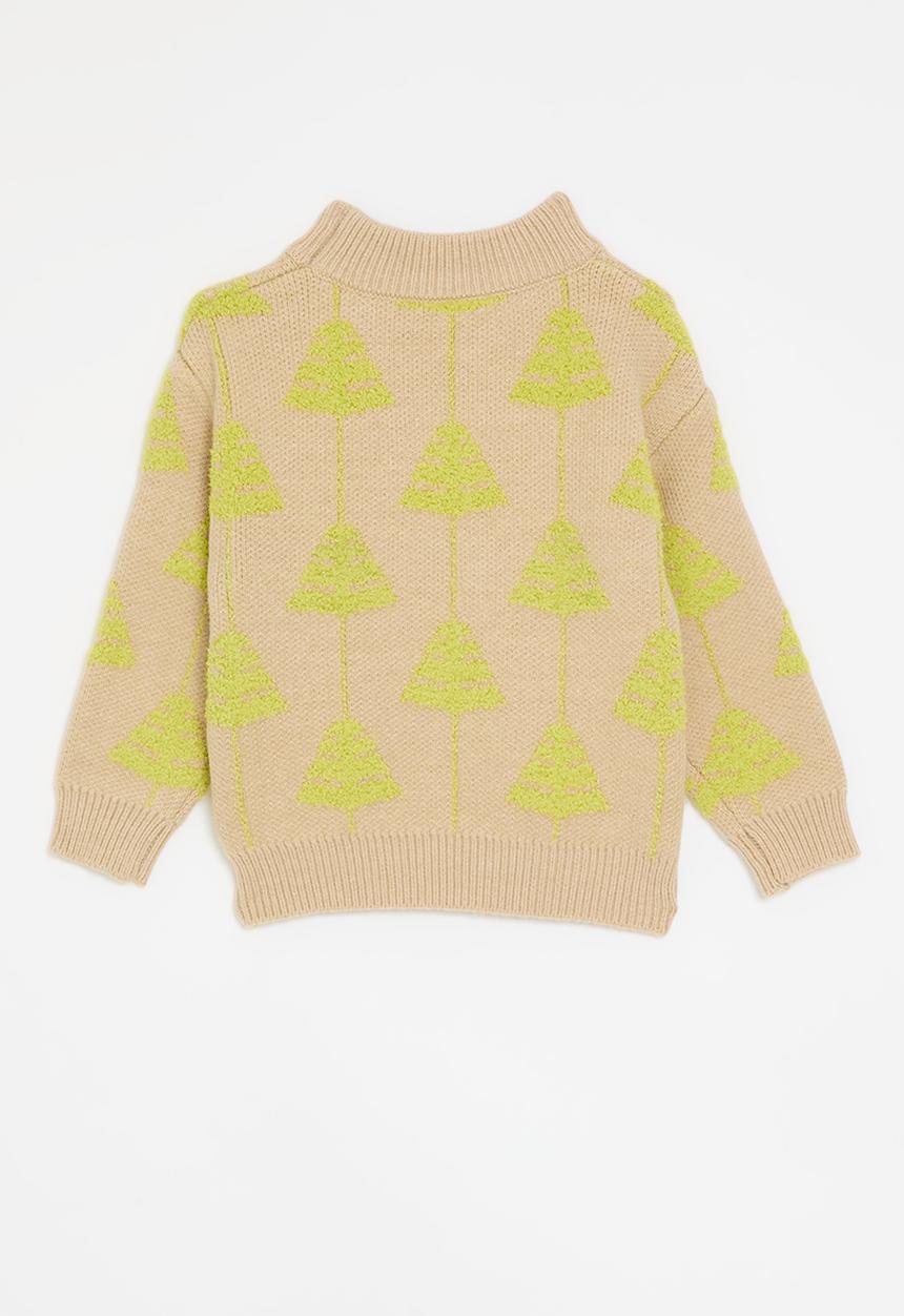 Pop Candy - Knitted jersey-beige & green