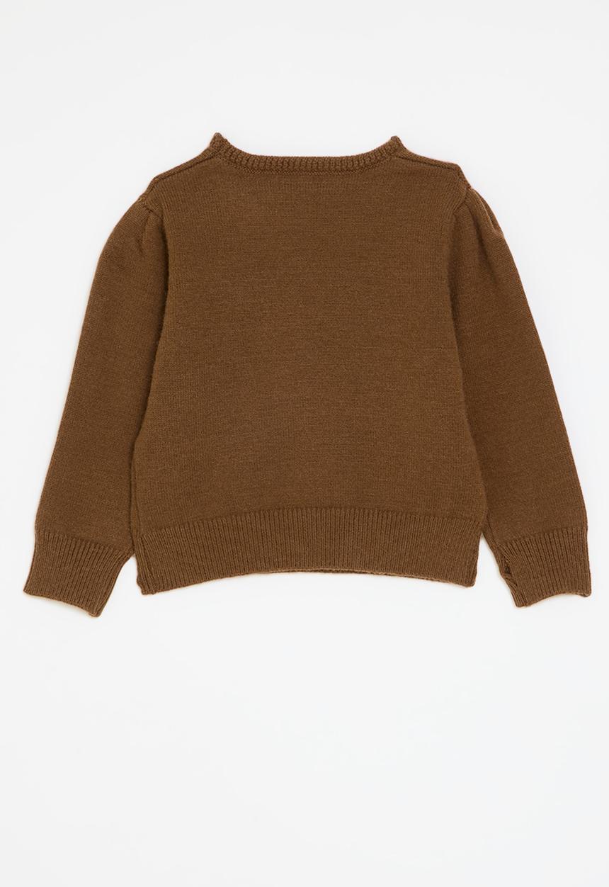 Pop Candy - Applique sweater - brown