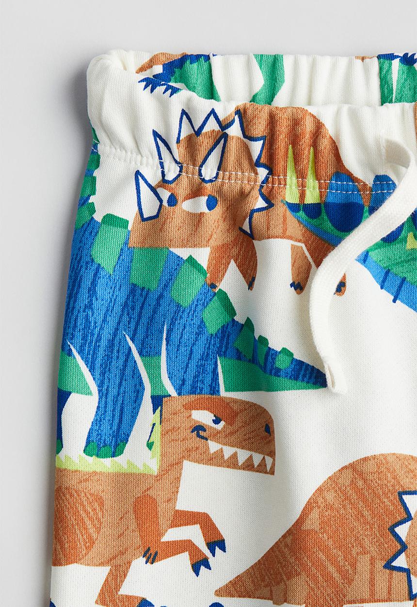 H&M - Joggers - white dinosaurs