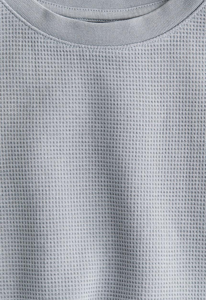 H&M - Waffled t-shirt - light grey