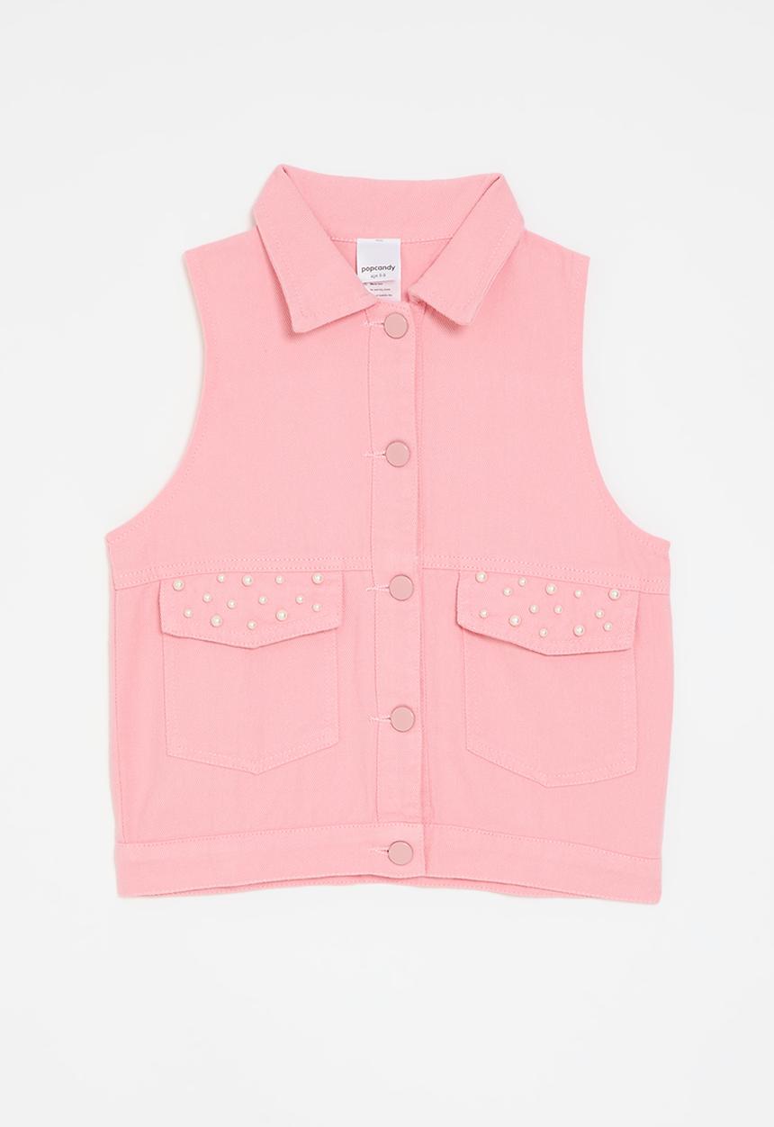 Pop Candy - Denim vest jacket - pink