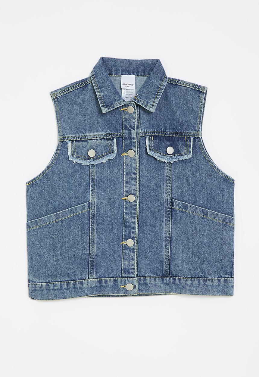 Pop Candy - Denim vest jacket - blue