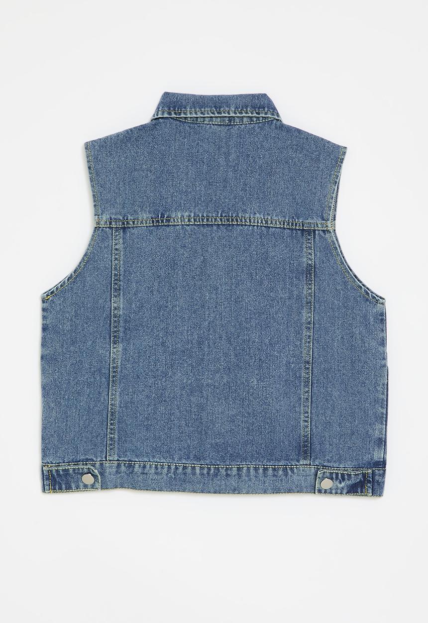 Pop Candy - Denim vest jacket - blue