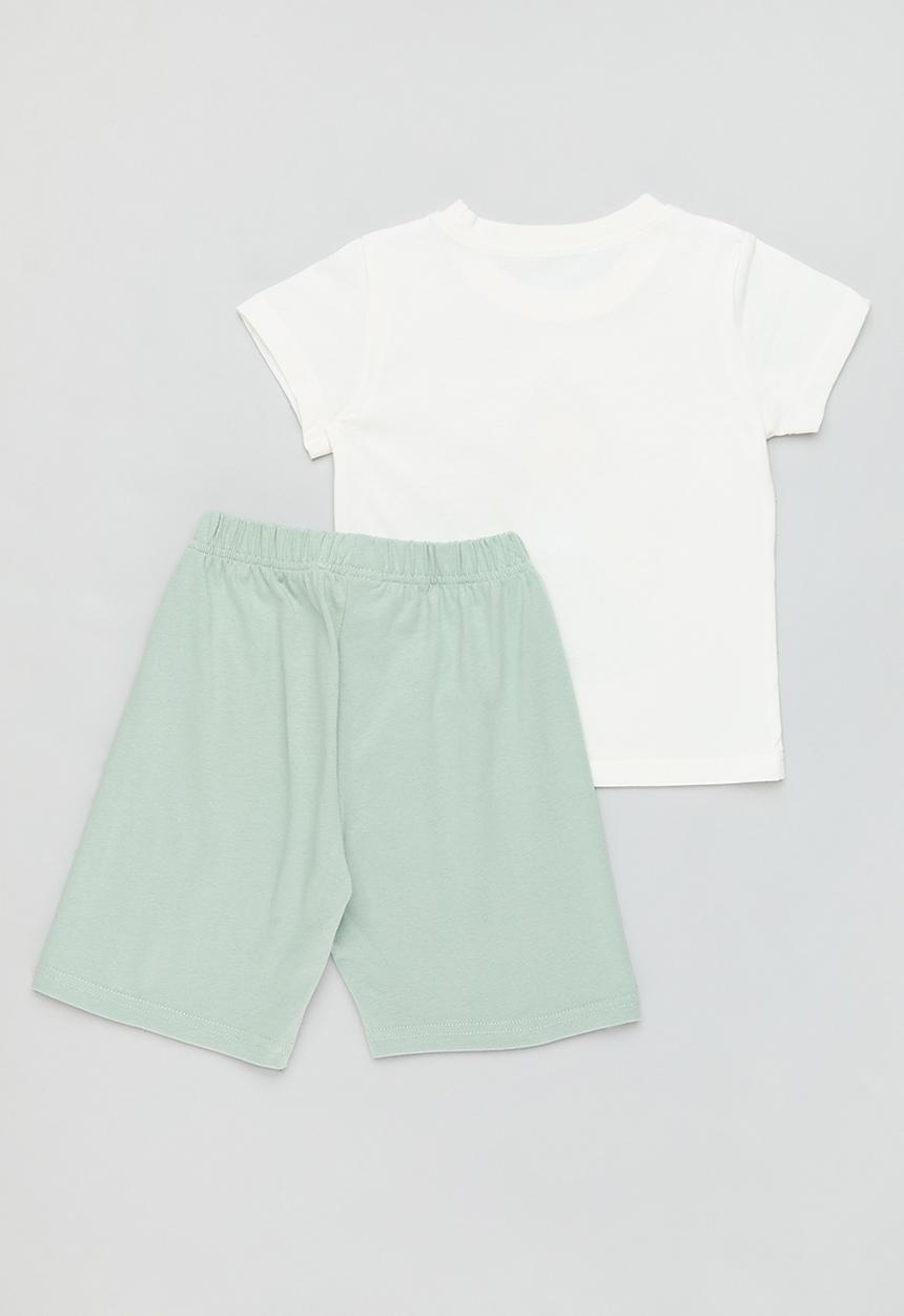 Pop Candy - Printed pj set - sage & white