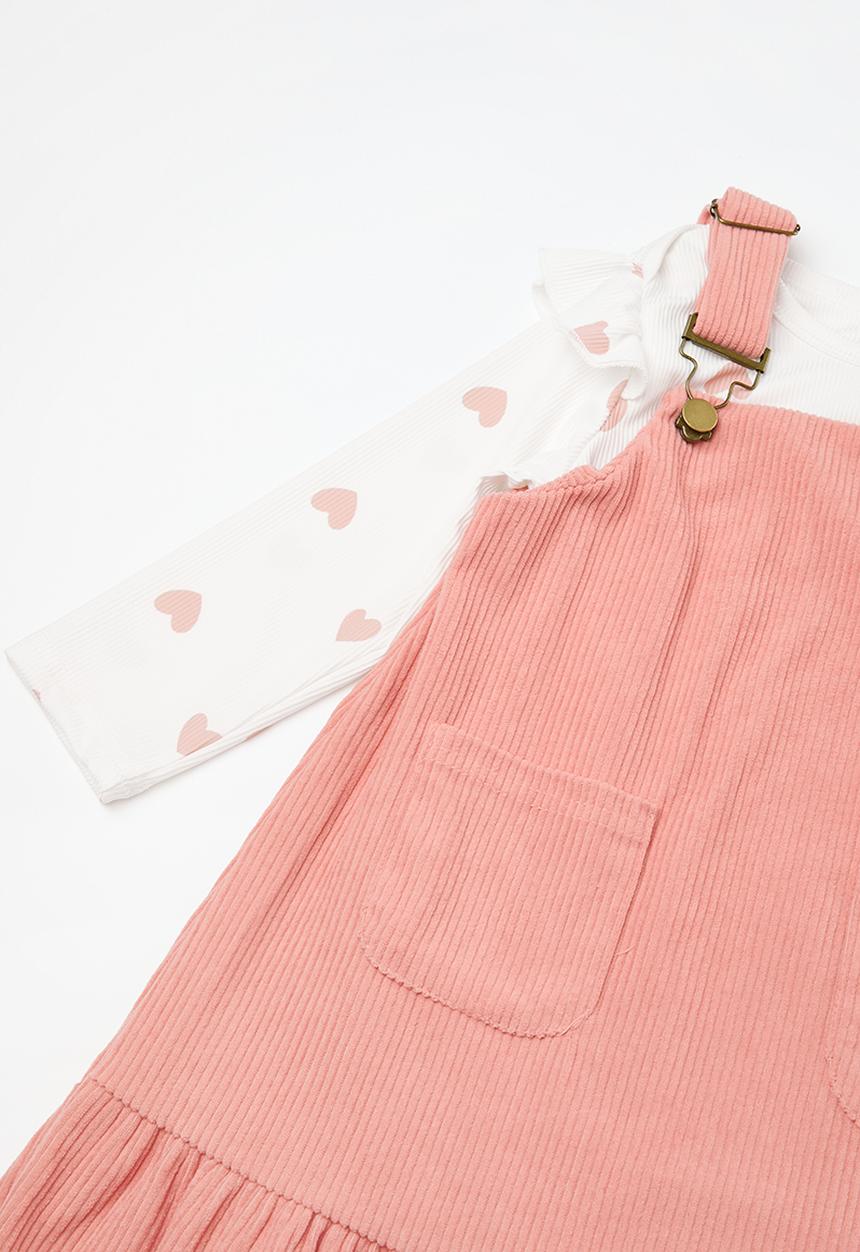 Pop Candy - Dress romper & headband set - pink & white
