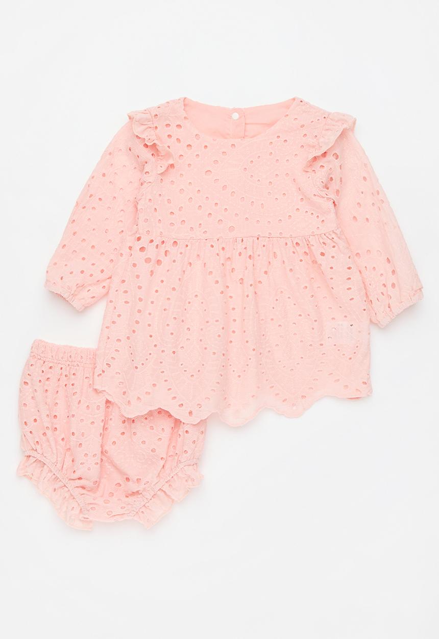 Pop Candy - Anglaise short & top set-pink