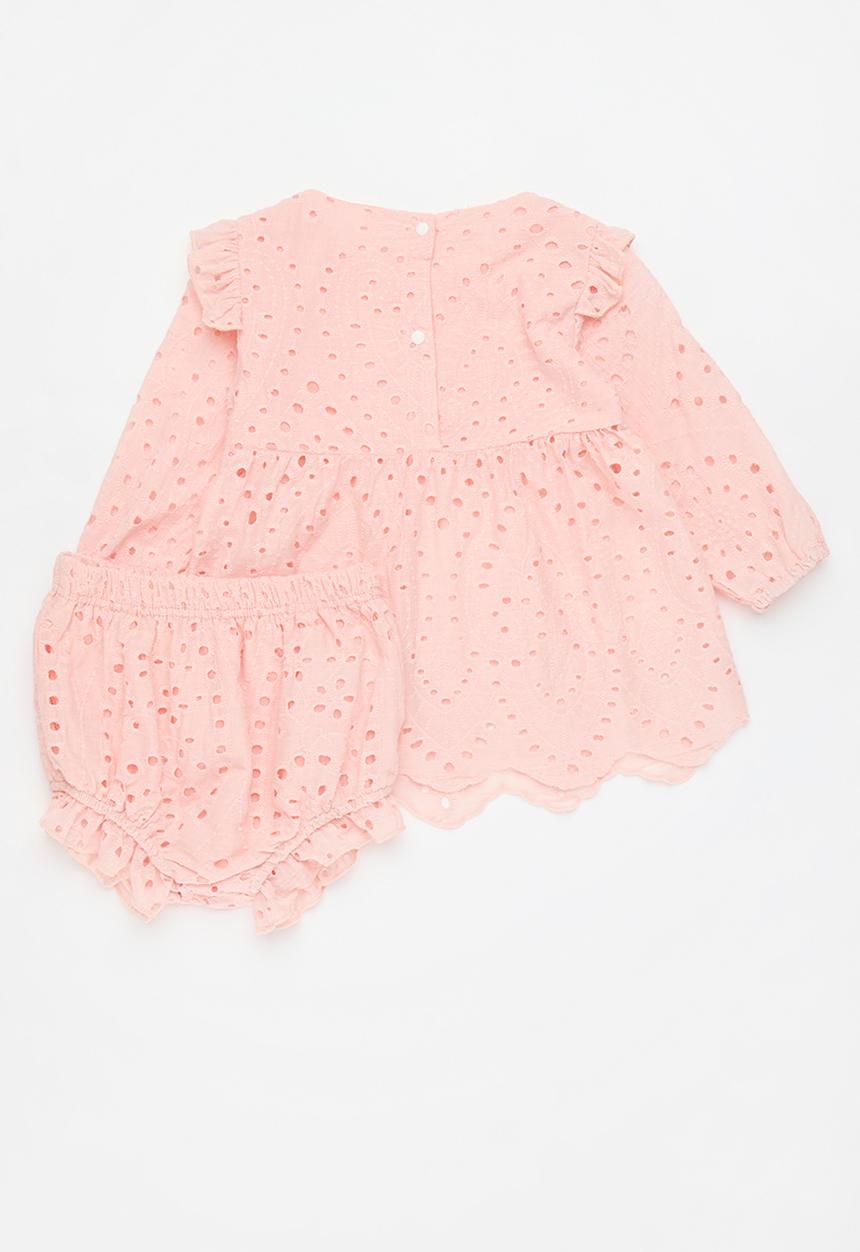 Pop Candy - Anglaise short & top set-pink