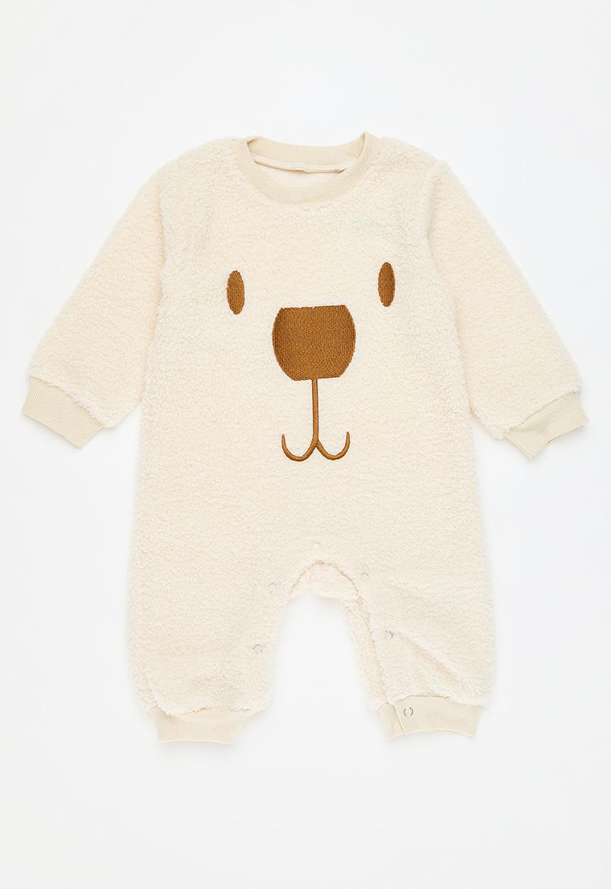 Pop Candy - Teddy fleece romper - ecru