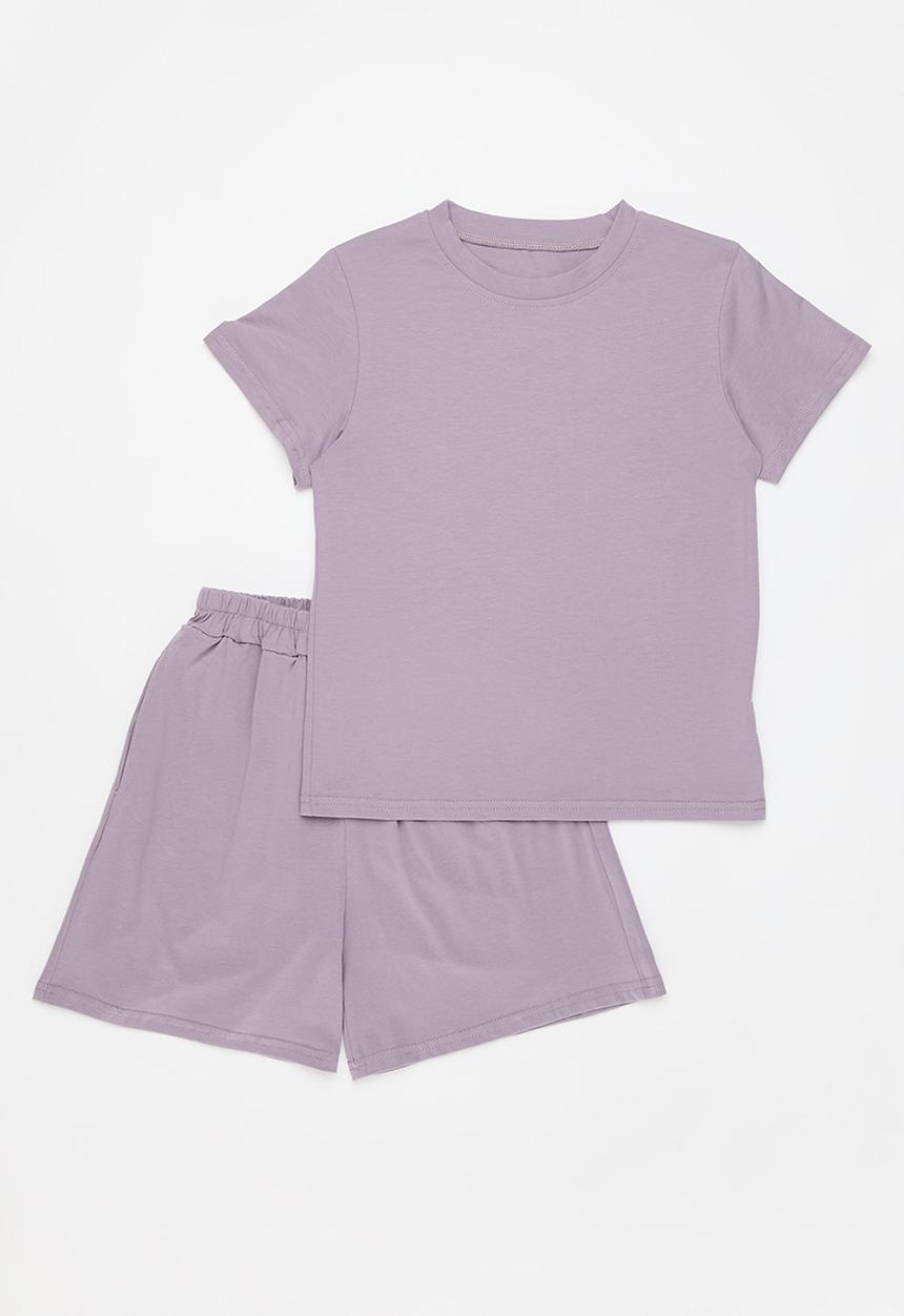 Pop Candy - Tee & short set - purple