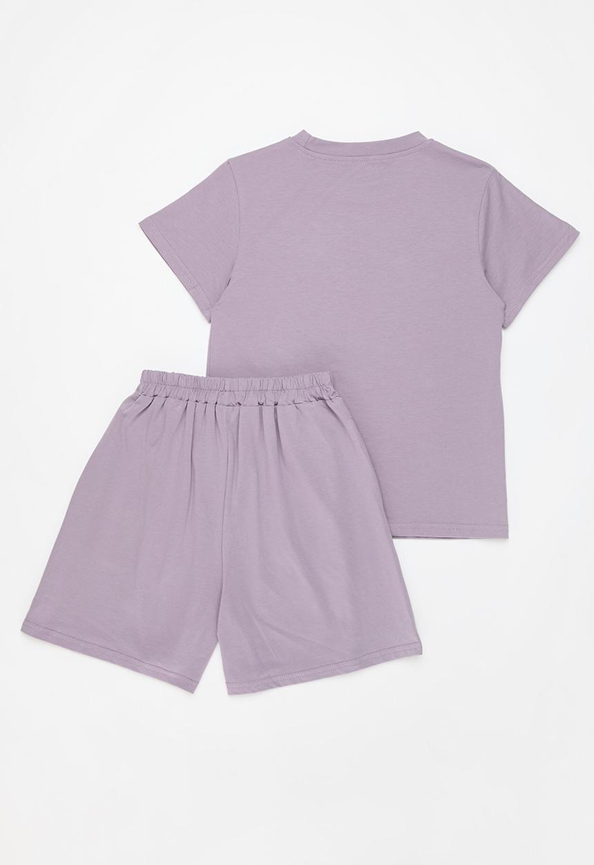 Pop Candy - Tee & short set - purple