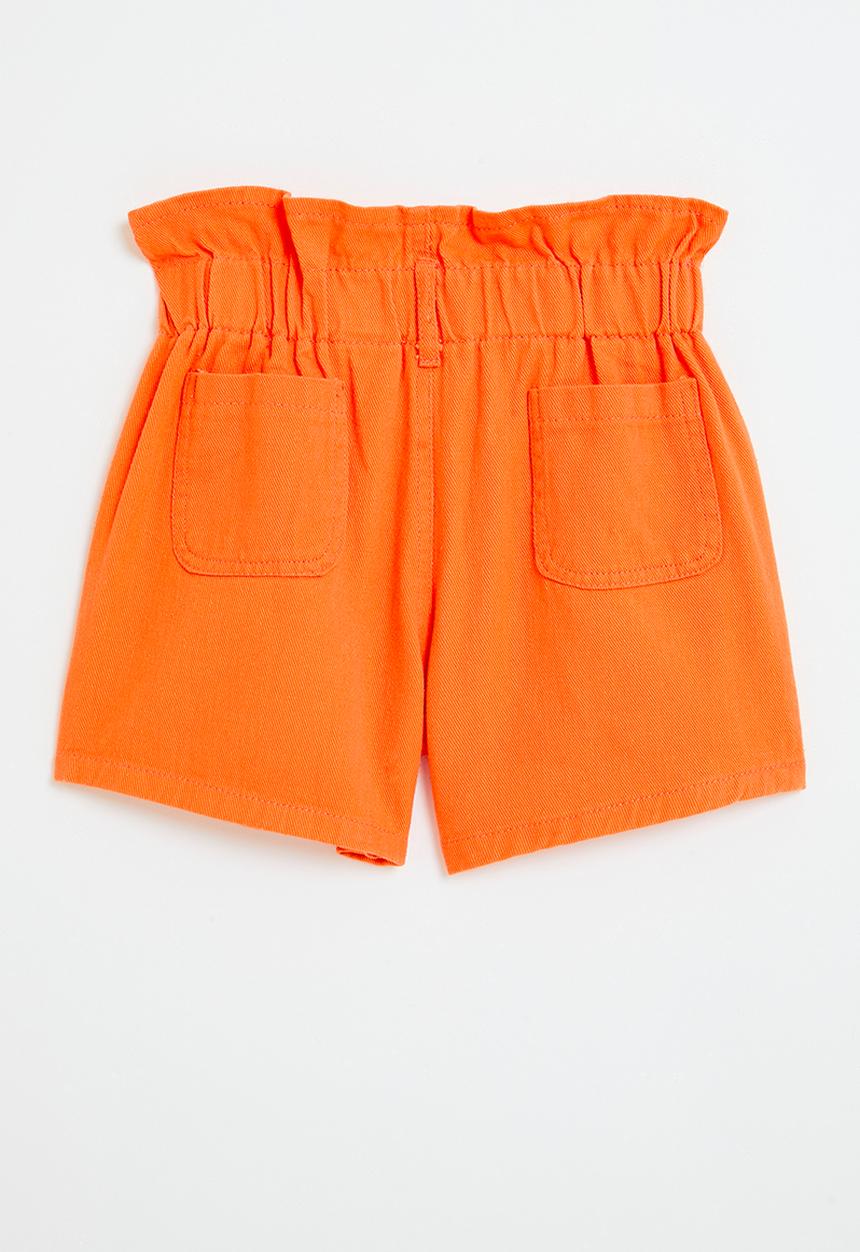 Pop Candy - Paperbag waist shorts - orange