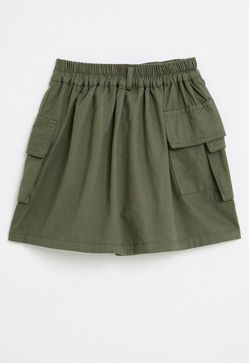 Pop Candy - Wrap utility skirt - khaki