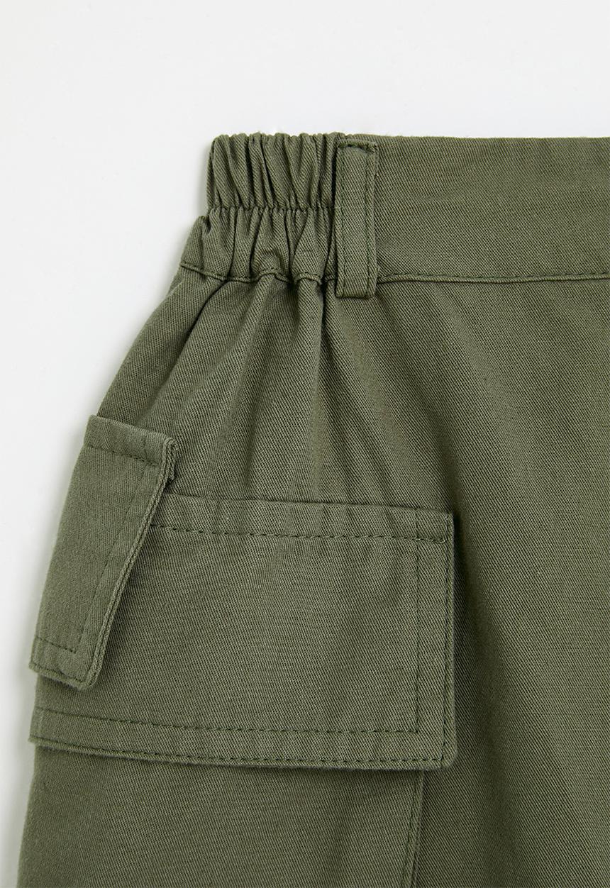 Pop Candy - Wrap utility skirt - khaki