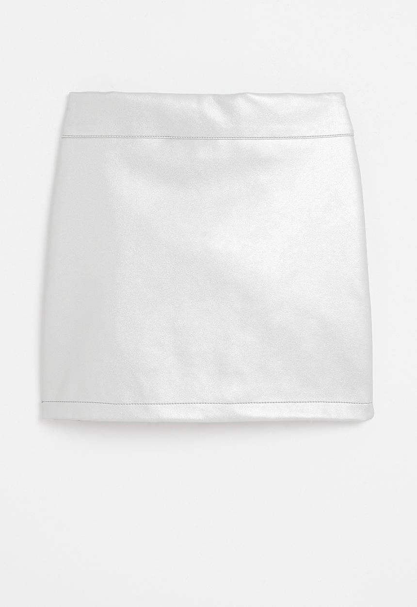 Pop Candy - Metallic mini skirt - silver