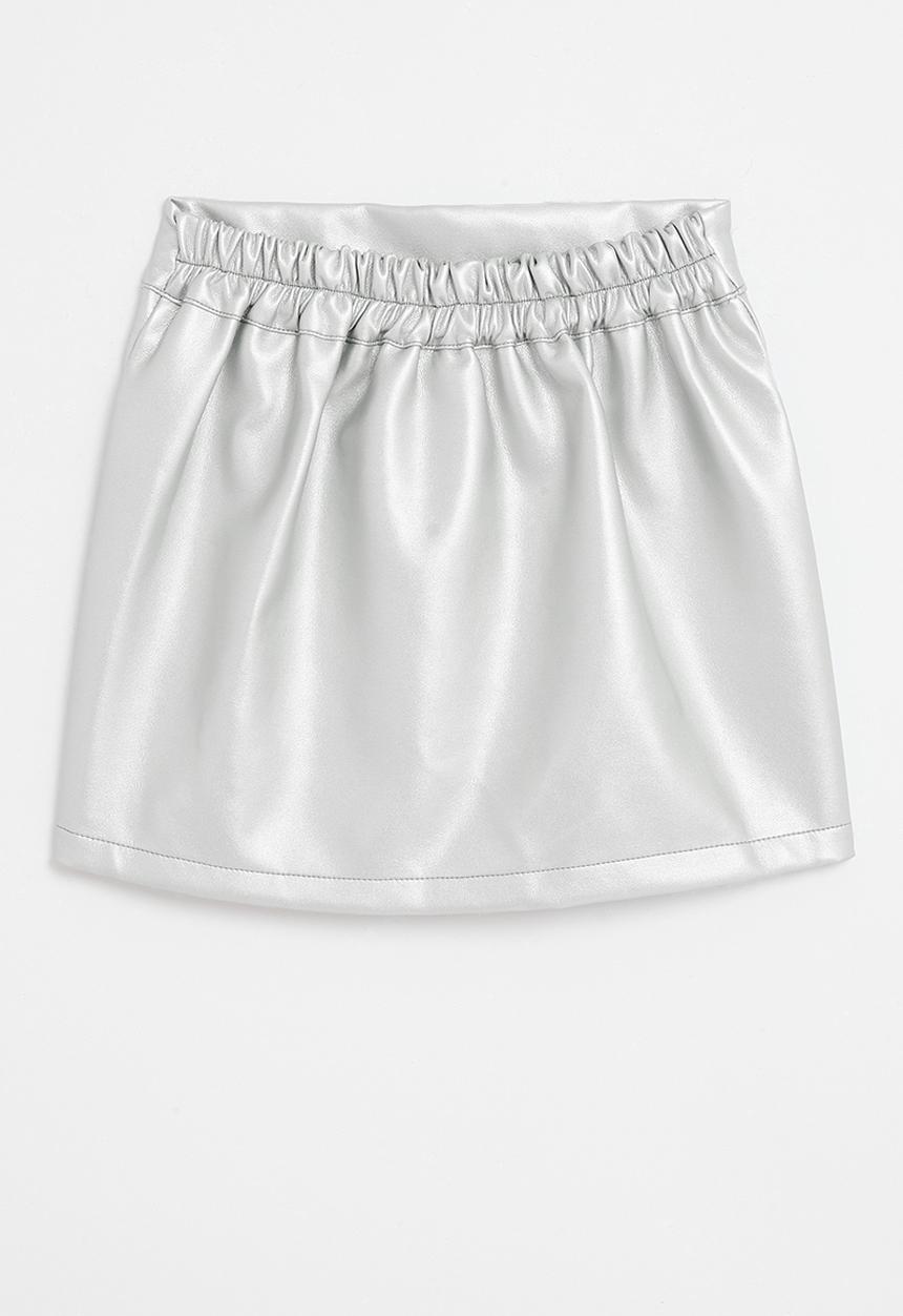 Pop Candy - Metallic mini skirt - silver