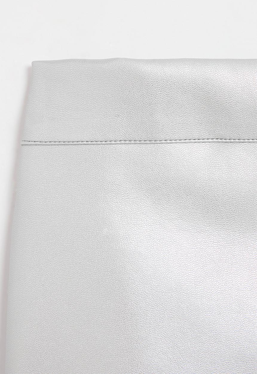 Pop Candy - Metallic mini skirt - silver