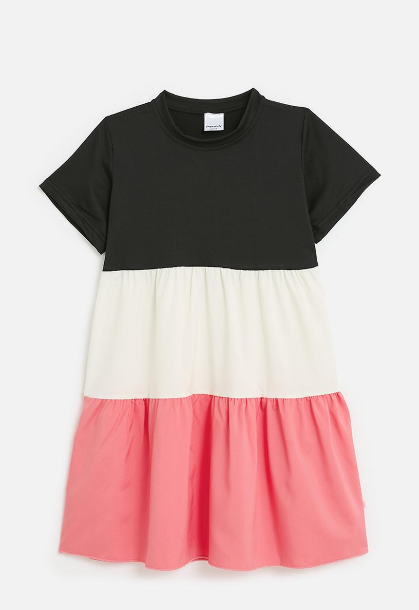 Pop Candy - Contrast tiered dress - multi