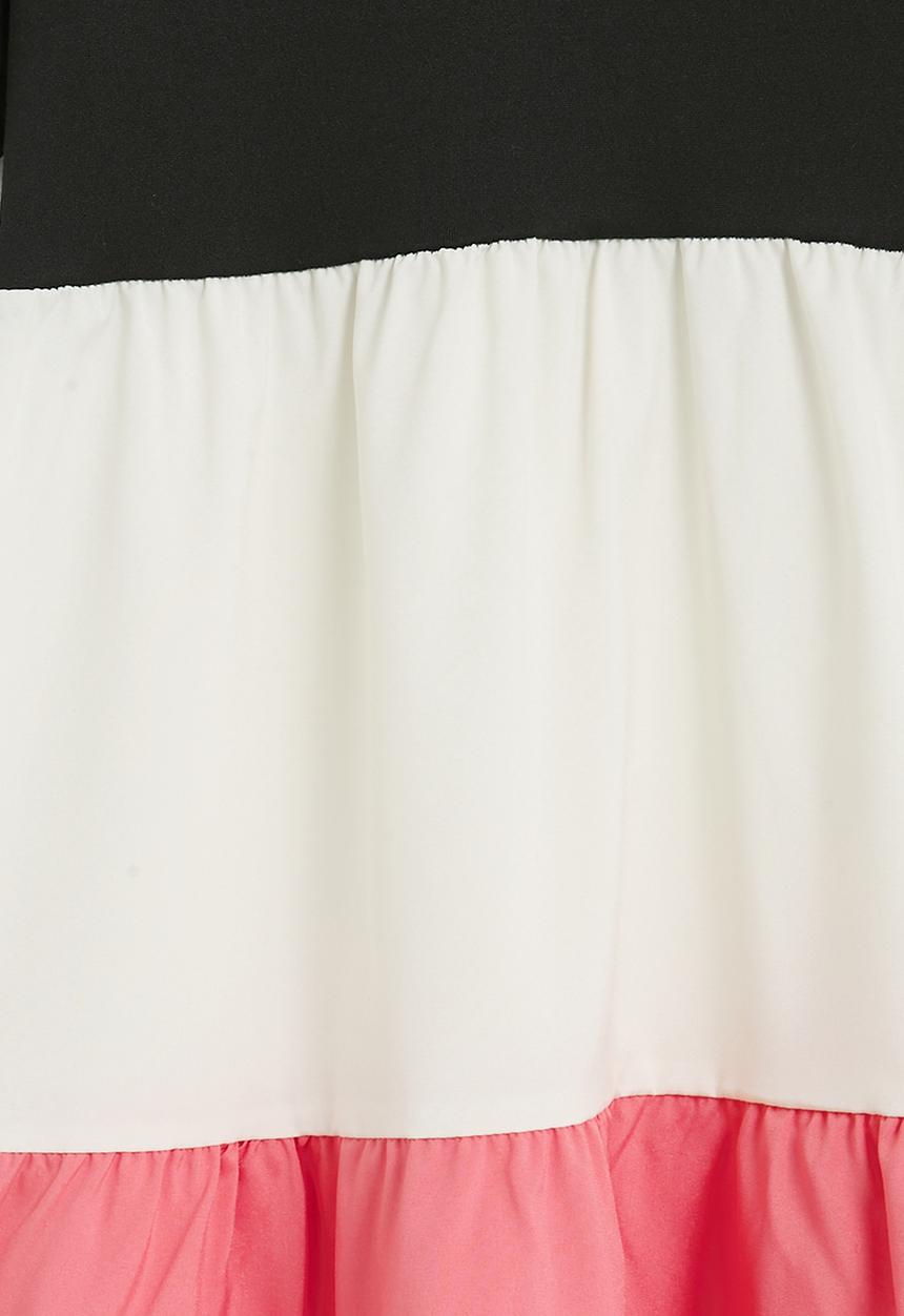 Pop Candy - Contrast tiered dress - multi