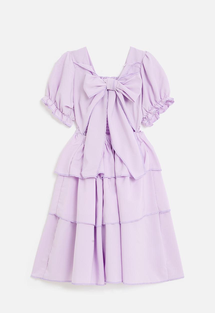 Pop Candy - Smock tiered dress - purple