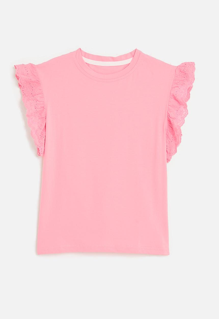 Pop Candy - Anglaise sleeve tee - pink