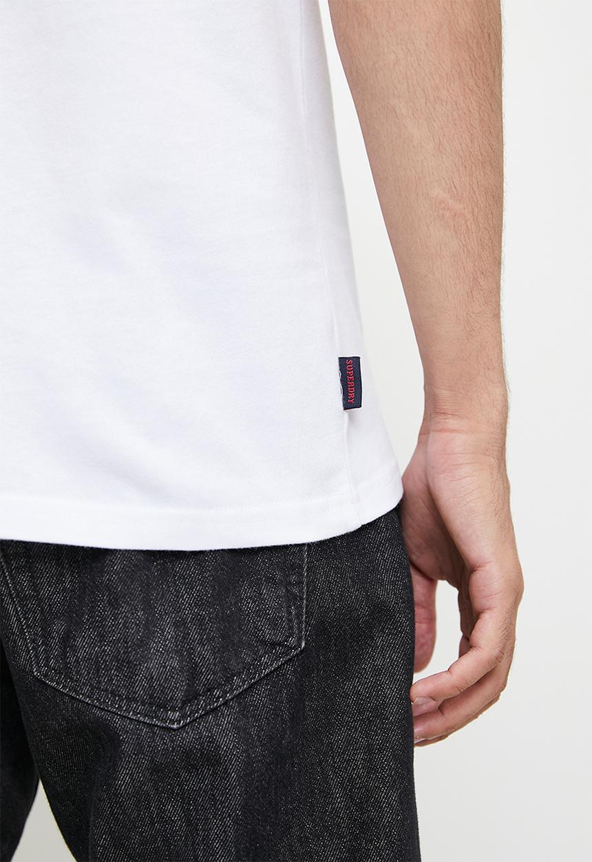 Superdry. - Essential logo emb tee - optic/hazard orange