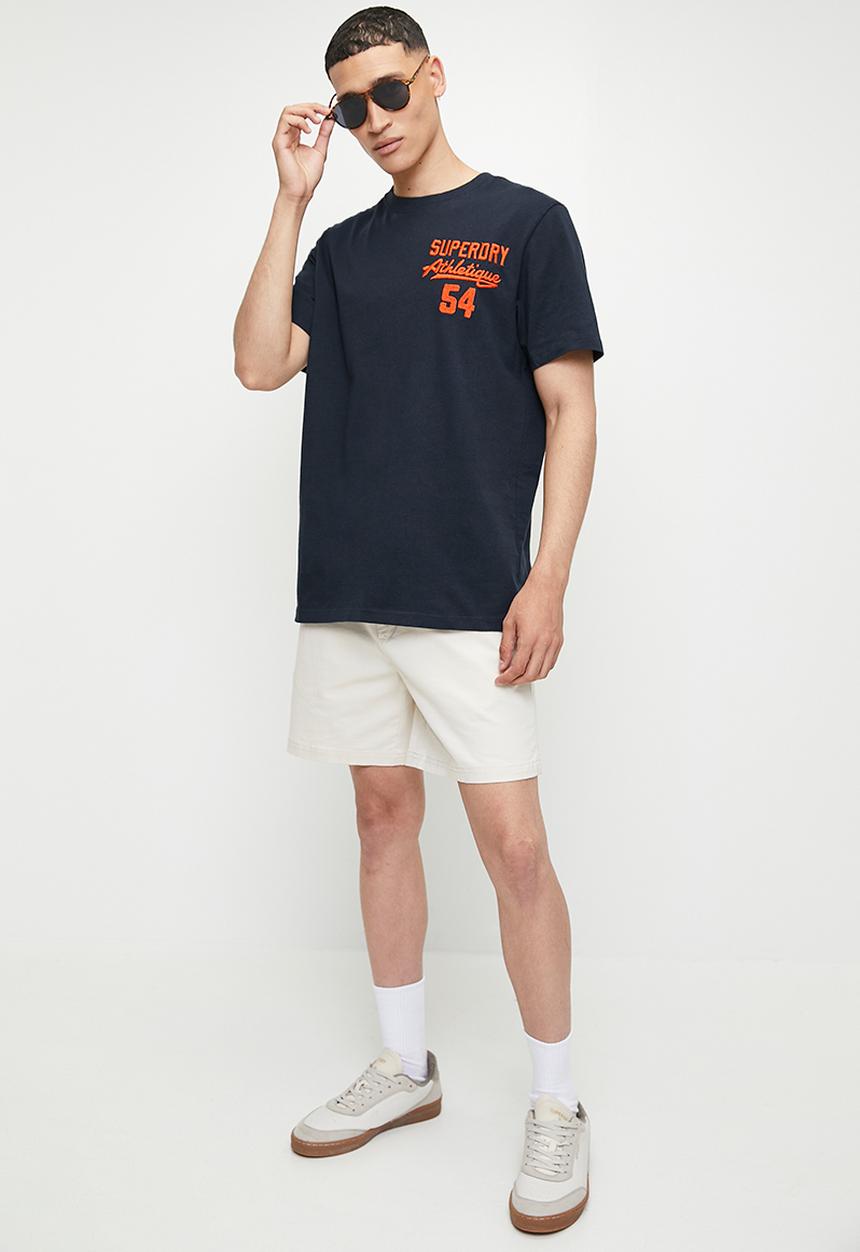 Superdry. - Embroider superstate logo tee - eclipse navy