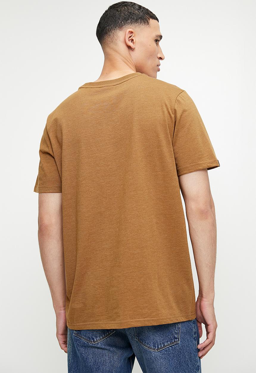 Superdry. - Machined goods workwear tee - dark tobacco marl