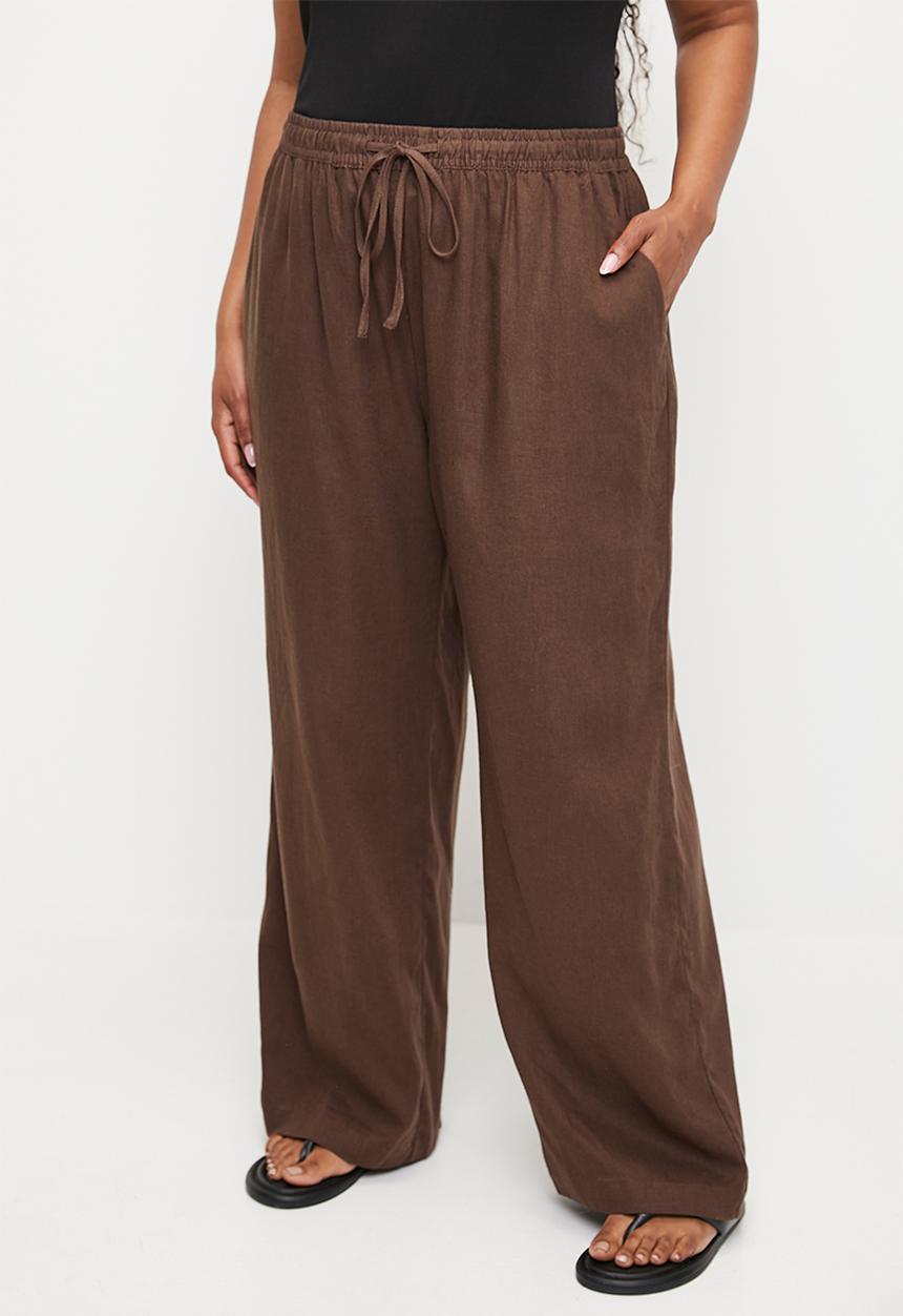 Cotton On - Plus Haven Wide Leg Pant - Chocolate